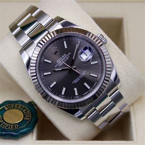 grey black rolex|rolex datejust grey face.